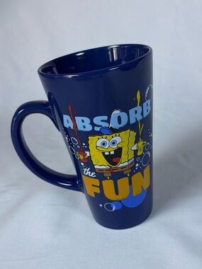 SpongeBob Squarepants Navy and Yellow Ceramic Mug Base Graphic